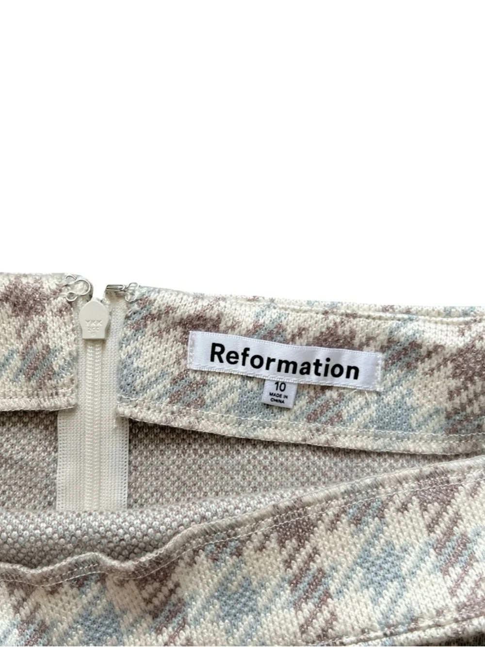 Reformation Suzie Mini Skirt Houndstooth Schoolgirl Size 10